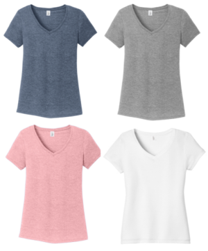 03.) Julie Billiart DM1350L Women’s Perfect Tri V-Neck Tee