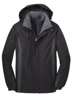 39.) Aurora Staff J321 Chaqueta 3 en 1 con bloques de color bordados