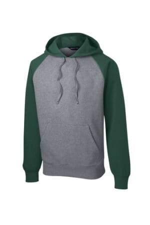 15.) Aurora Staff ST267 Raglan Colorblock Pullover Hooded Sweatshirt