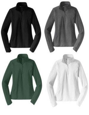 33.) Aurora Staff LST850 Embroidered Ladies 1/4-Zip Dri-Fit Pullover
