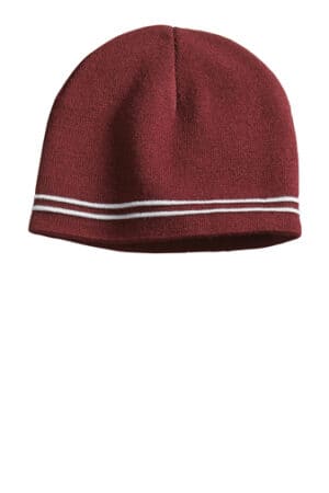 23.) Woodridge Boosters Year Round Spiritwear STC20 Embroidered Maroon w/White Beanie