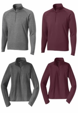 16.) Woodridge Year Round Spiritwear ST850/LST850 Embroidered Sport-Tek Dri-Fit Stretch 1/2-Zip Pullover