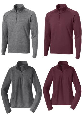 16.) Woodridge Year Round Spiritwear ST850/LST850 Embroidered Sport-Tek Dri-Fit Stretch 1/2-Zip Pullover