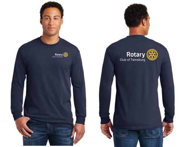 03.) Club Rotary de Twinsburg 54000 Camiseta de algodón L/S