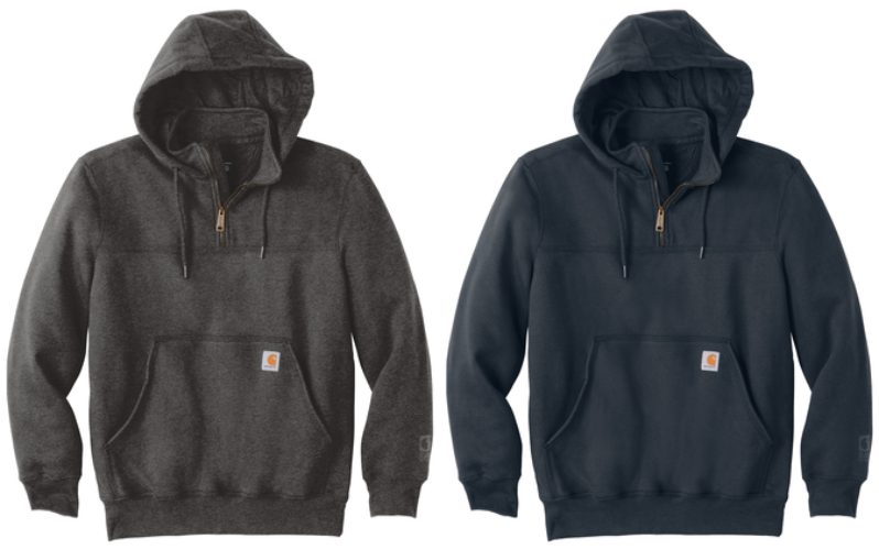 30.) Regency Construction CT100617 Embroidered Carhartt ® Rain Defender ® Paxton Heavyweight Hooded Zip Mock Sweatshirt