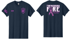 41.) Twinsburg Fire Breast Cancer Apparel 5000 S/S Cotton Tee