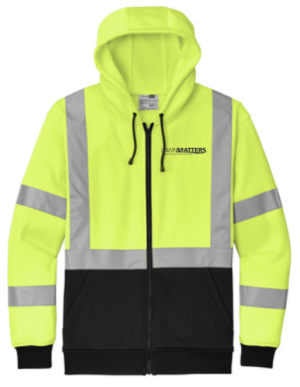 07.) Impullitti CSF300 CornerStone® ANSI 107 Class 3 Heavy-Duty Fleece Full Zip Hoodie
