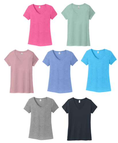 03.) Dog is My Copilot DM1350L Camiseta S/S con cuello en V para mujer Perfect Tri®