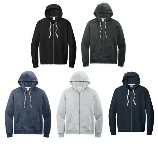 21.) Dog Is My CoPilot DT8102 Sudadera con capucha y cremallera completa de Re-Fleece™ bordada