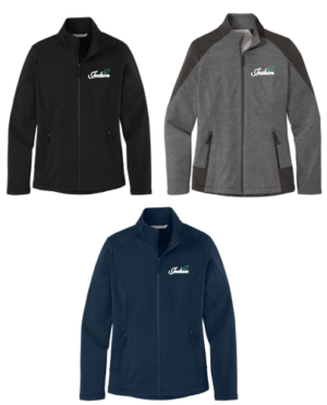 26.) Judson L239 Embroidered Ladies Grid Fleece Jacket