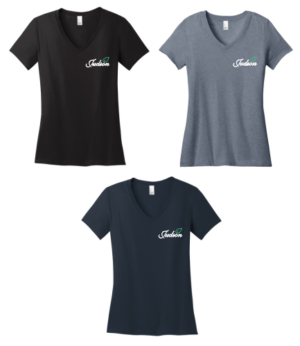 03.) Judson DM1170L Ladies S/S V-Neck Tee
