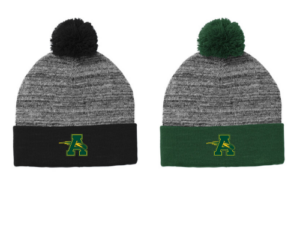 23.) Amherst Holiday Spiritwear STC41 Embroidered Pom Pom Beanie