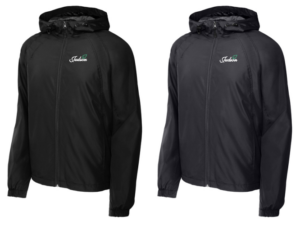 21.) Judson JST73 Chaqueta raglán con capucha bordada