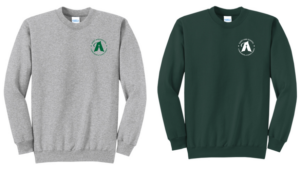 07A.) St Ann Gymwear PC78 Screened Cotton Crewneck