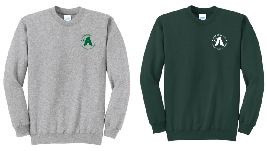 07B.) St Ann Uniform PC78 Embroidered Cotton Crewneck