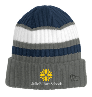 31.) Julie Billiart NE903 Embroidered Ribbed Tailgate Beanie