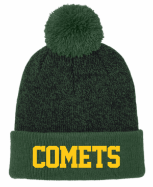 24.) Amherst Holiday Spiritwear Stc68 Embroidered Halftime Heather Pom Beanie