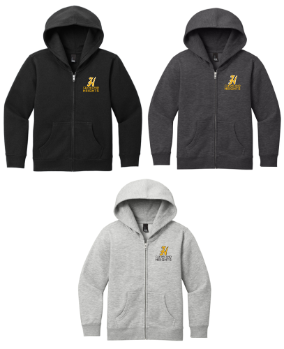 23.) Fairfax Elementary Spiritwear DT6102Y Embroidered V.I.T.™ Youth Fleece Full-Zip Hoodie