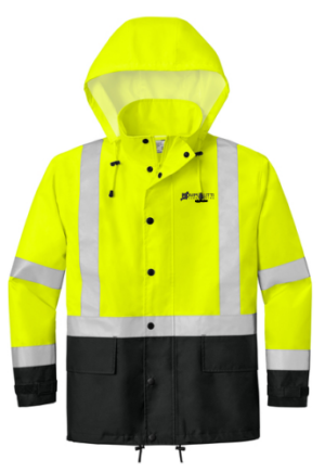 10.) Impullitti Landscaping CSJ504 CornerStone® - ANSI 107 Class 3 Rain Jacket