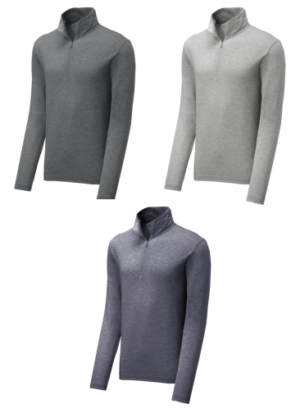 24.) Julie Billiart ST407 Embroidered Tri-Blend Wicking 1/4-Zip Pullover