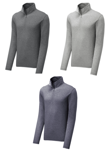 24.) Julie Billiart ST407 Embroidered Tri-Blend Wicking 1/4-Zip Pullover