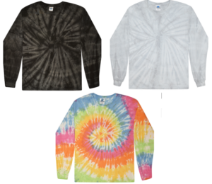 10.) Fairfax Elementary Spiritwear 2000 TEE COLORED L/S TIE DYE