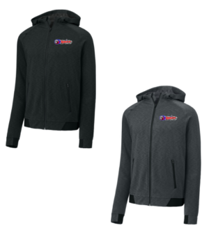 36.) Ignite Volleyball st570 Embroidered PosiCharge® Strive Hooded Full-Zip
