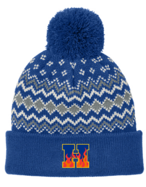 26.) Hudson Heat C991 Embroidered Alpine Pom Beanie