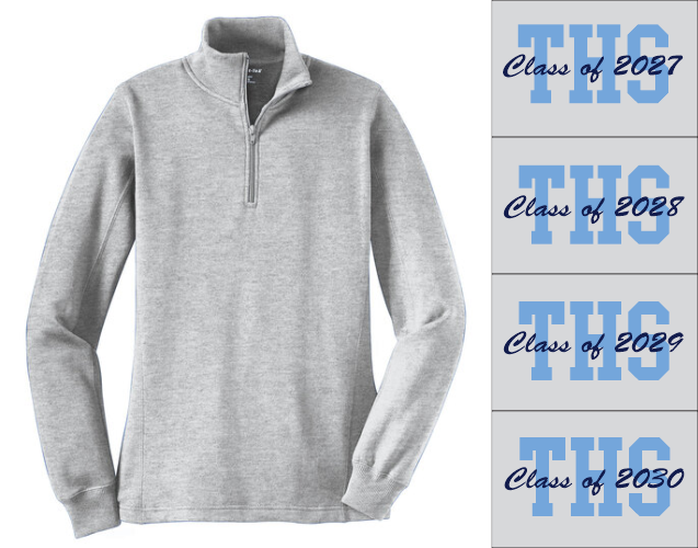 17.) THS Class of 2027 - 2030 -- LST253 Embroidered Ladies Cotton 1/4 Zip