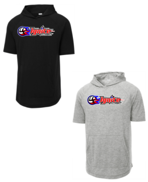 12.) Ignite Volleyball ST404 Tri-Blend Wicking Short Sleeve Hoodie