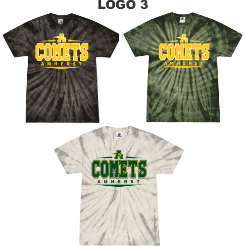 04C.) Amherst Holiday Spiritwear 1001 Colored S/S Tie Dye Tee