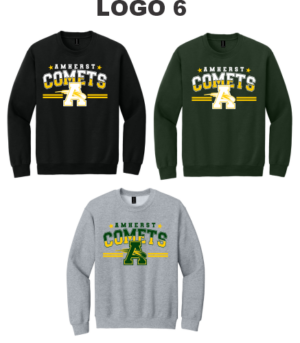 09F.) Amherst Holiday Spiritwear 18000 Cotton Adult Crewneck