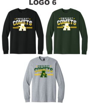 05F.) Amherst Holiday Spiritwear 54000 Cotton Adult L/S Tee