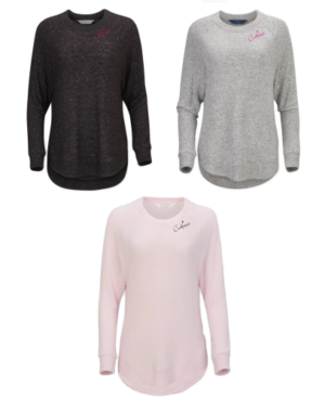 16.) Candance Fall Spirit BW1102 Embroidered Women's Cuddle Oversized Crew