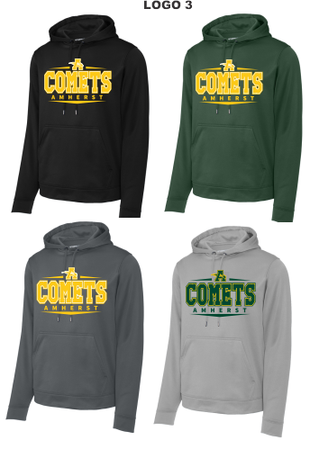 14C.) Amherst Holiday Spiritwear F244 Dri-Fit ADULT Sport Blend Hoodie