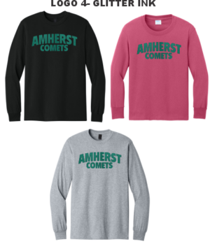 06D.) Amherst Holiday Spiritwear PCy54ls Cotton YOUTH L/S Tee