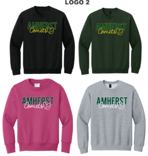 10B.) Amherst Holiday Spiritwear 18000b Cotton Youth Crewneck
