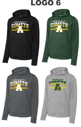 14F.) Amherst Holiday Spiritwear F244 Dri-Fit ADULT Sport Blend Hoodie