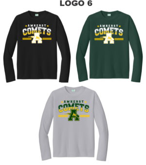 07F.) Amherst Holiday Spiritwear PC380LS L/S Dri-Fit Tee